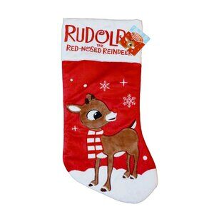 Rudolph the Red Nosed Reindeer 17 inch New Christmas Holiday Stocking